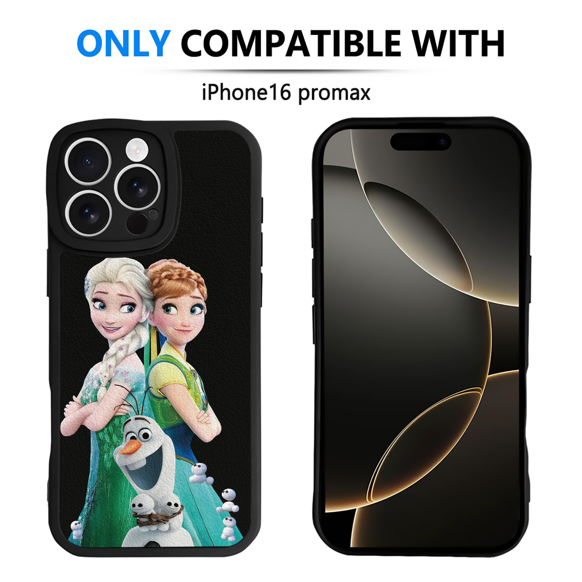（画像用） アナと雪の女王 アンナ エルサ Frozen Anna Elsa 【iPhone 16シリーズ対応】シリコンスマホケース（レザー調） 材質：シリコン